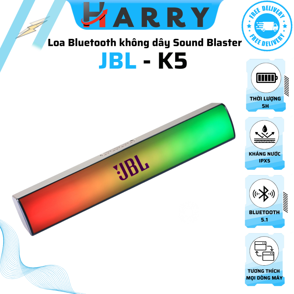 { Siêu Phẩm }Loa Bluetooth không dâY JBL K5 Sound Blaster , siêu trầm