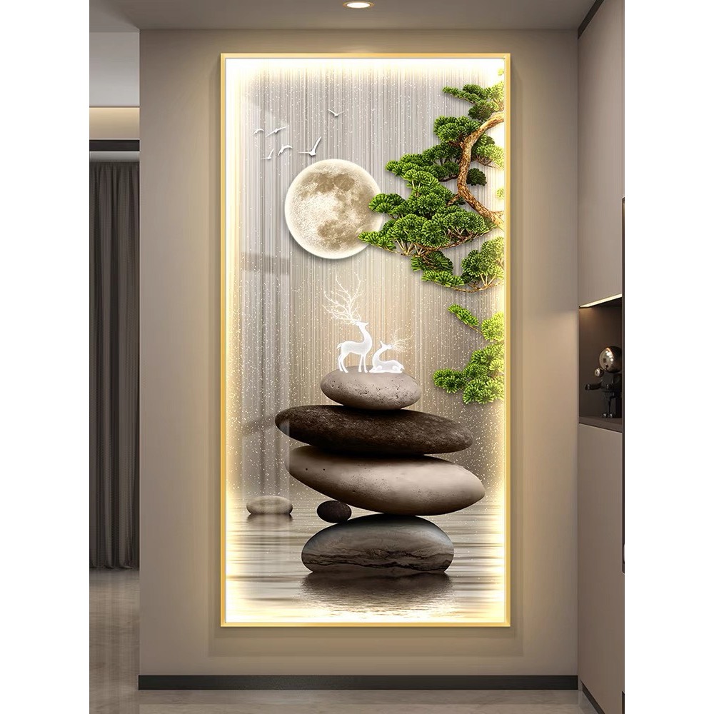 Tranh Treo Tường Tráng Gương Đèn Led Cao Cấp Treo Phòng Khách Hiện Đại  -Tranh Treo Hành Lang, Tranh treo cầu thang