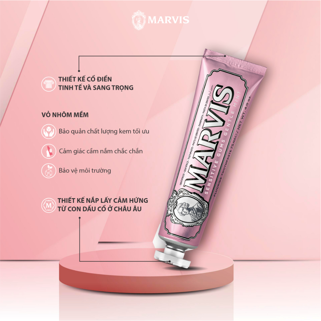 Ảnh Kem Đánh Răng MARVIS Sensitive Gums Mint 75ML - Marvis 3
