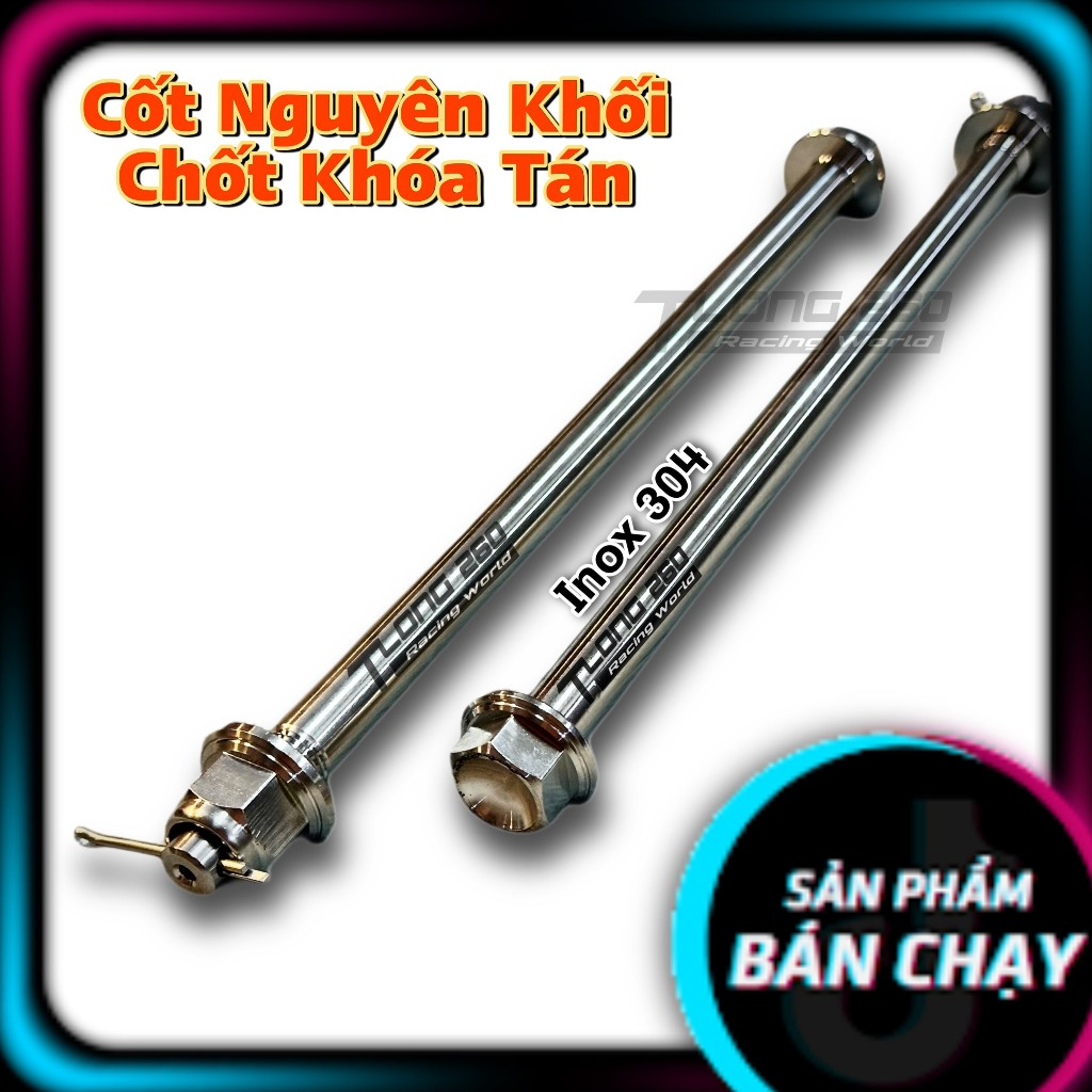 Cốt Inox 304 1 Đầu Tán Nguyên Khối , Kèm Phe Gài , Tán Cao Su Khóa Ren ...