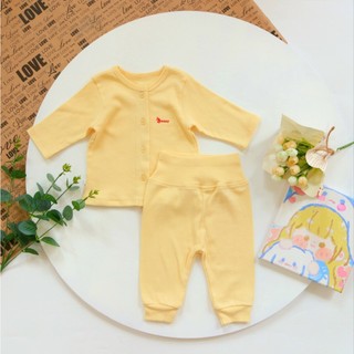Bộ quần áo tay dài sơ sinh bé gái Bunny chất cotton Hàn cho bé 3-10kg