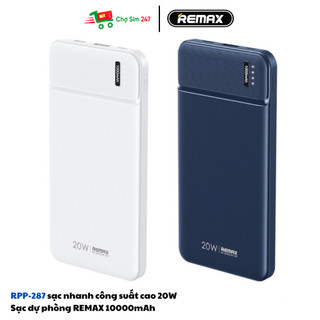 Sạc dự phòng REMAX 10000mAh sạc nhanh công suất cao 20W RPP-287