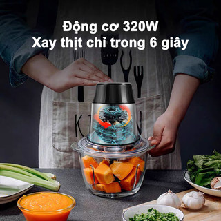 OOKAS Máy xay thịt cối xay thịt máy xay đa năng máy xay mini cối xay thực phẩm đa năng inox 304 dung tích 3L 4L