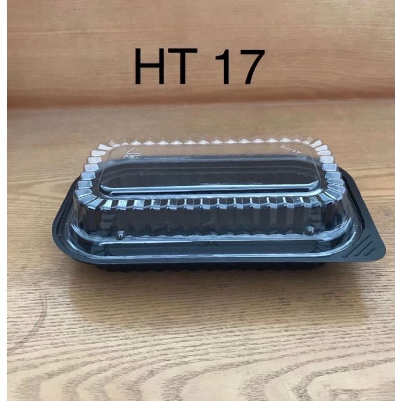 50 Khay nhựa HT17 1 ngăn kèm nắp, hộp đựng cơm rang, đựng bánh ngọt