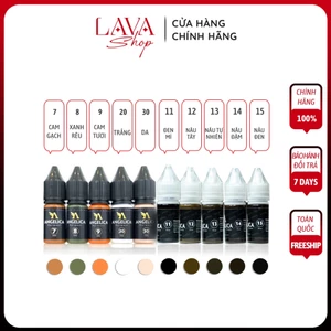 PXTM Mực Nga Angelica Bong Đậm Chai 10ml Dùng Cho Phun Xăm Chân Mày- Dcpxhoanganh