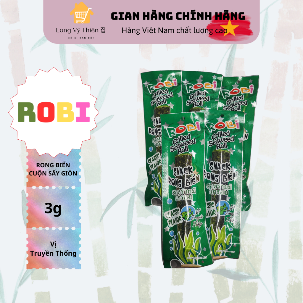 [ Combo 30+10 ] Snack Rong Biển ăn liền ROBI (3g/ 4g) | Shopee Việt Nam