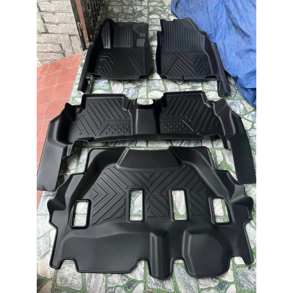 Thảm lót sàn NHỰA 5D TRÀN VIỀN xe Toyota Honda BRV 2023-2025 Thảm NHỰA TPE 5D đúc nguyên khối theo xe - 3 hàng