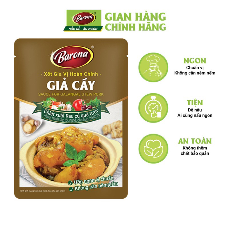 Xốt Giả Cầy Gia Vị Hoàn Chỉnh BARONA - Giả Cầy 80g | Shopee Việt Nam