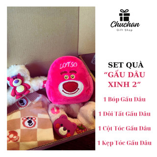 Set Quà Tặng Gấu Dâu Xinh LINDOria, Quà tặng Bạn Gái Đặc Biệt, Sinh Nhật, Kỷ Niệm, 14/2, 20/10, 8/3