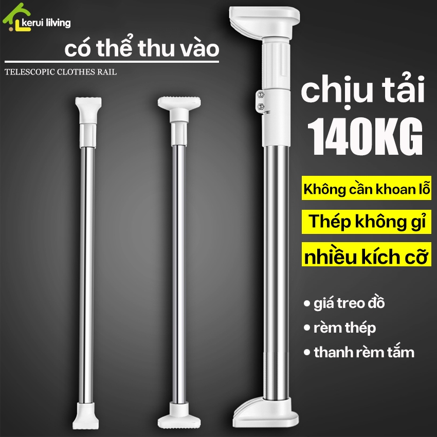Thanh Treo Quần Áo LUMERA không khoan - Điều chỉnh độ dài inox 304 không gỉ