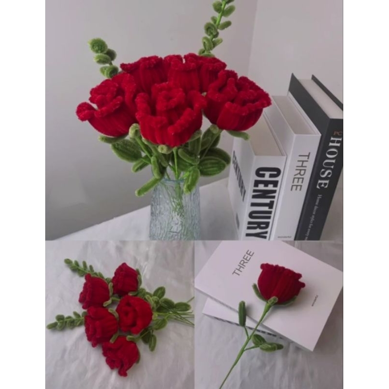 Cành Hoa Hồng Kẽm Nhung Quà Tặng Siêu Đẹp
