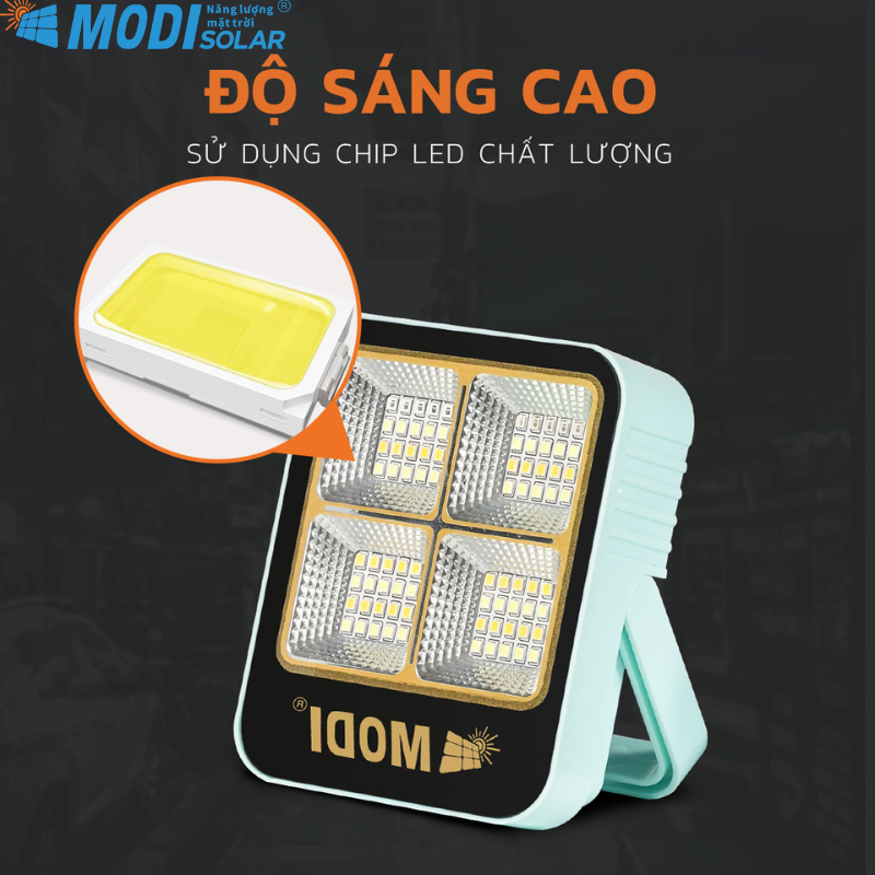 Ảnh Đèn LED Năng Lượng Mặt Trời Cầm Tay Đa Năng MODI SOLAR Đổi Màu Ánh Sáng, Nhỏ Gọn Tiện Lợi 3