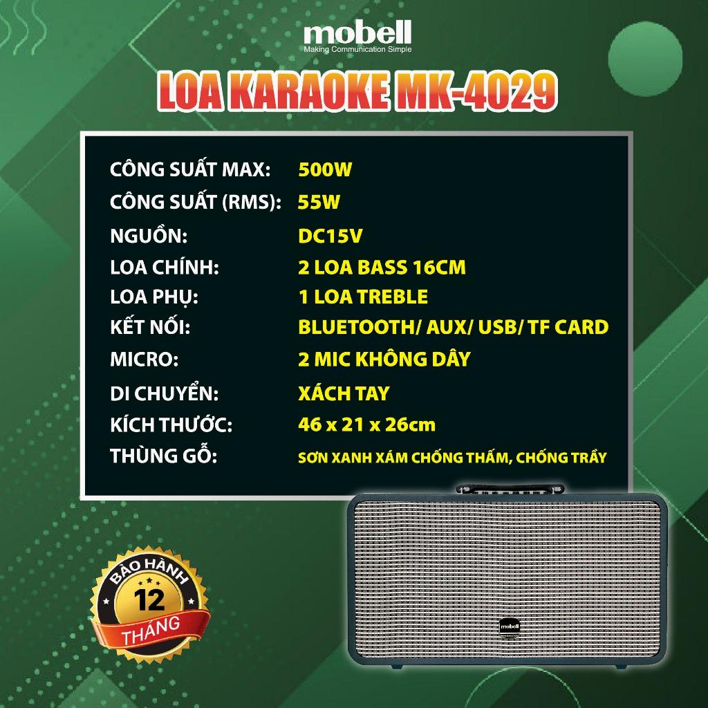 Loa Xách Tay Karaoke Mobell MK-4029 Di Động Bluetooth Công Suất ...