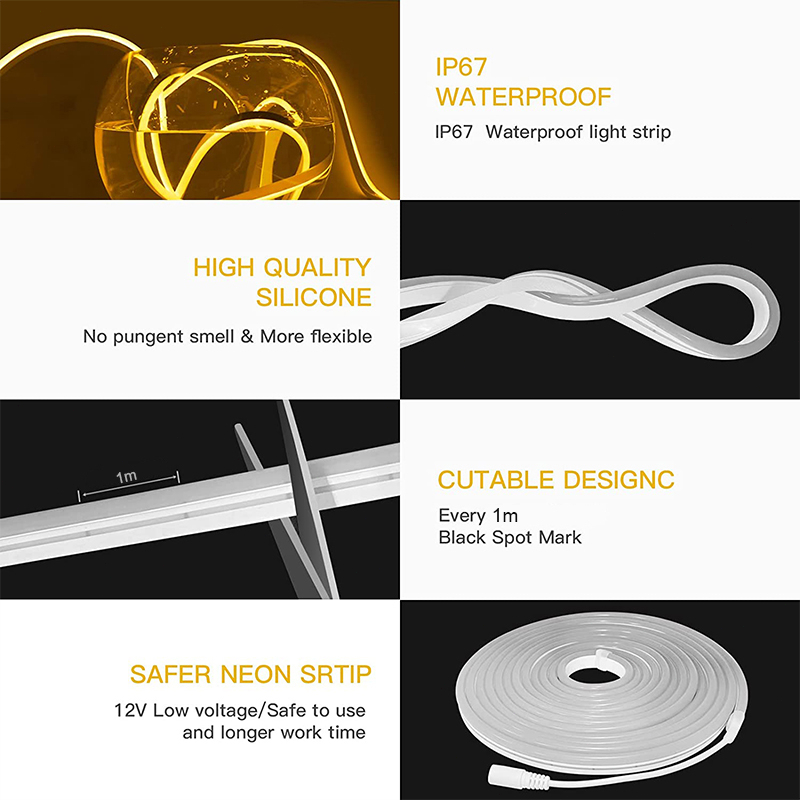 OOKAS đèn led dây trang trí 5m,10m,20m,đèn led vàng ấm,đèn led hắt, dây đèn neon,IP67 chống nước | BigBuy360 - bigbuy360.vn