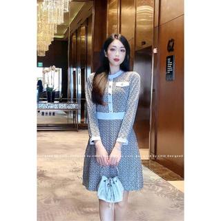 Váy dáng A KYE chất liệu len tăm cổ tròn Doly dress