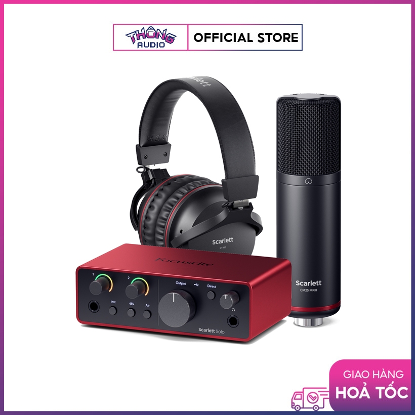 Combo Thu âm Focusrite Solo Pack (Gen 4) - Hàng chính hãng bảo hành 2 ...