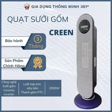 Máy Sưởi Gốm Cao Cấp Quạt Sưởi Creen Thương Hiệu Hàn Quốc Sưởi Gốm Ceramic Inverter An Toàn Tiết Kiệm Điện Sưởi Đa Năng