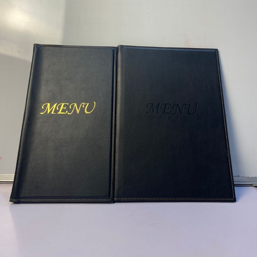 Menu bìa da lõi lá, sổ menu da cao cấp nhiều kích thước | Shopee Việt Nam
