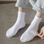 Tất vớ nữ nam cổ thấp trắng đen phong cách vintage Hàn Quốc chất cotton co giãn thoáng khí thời trang giá rẻ ABICA TN070