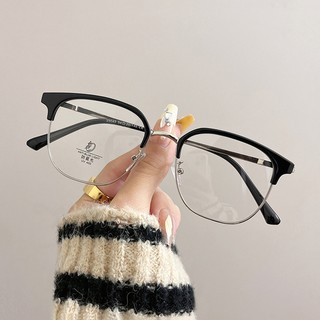 Gọng kính cận nửa viền cao cấp phong cách Hàn Quốc chống tia UV ánh sáng xanh thời trang nữ nam siêu hot HANASO 565