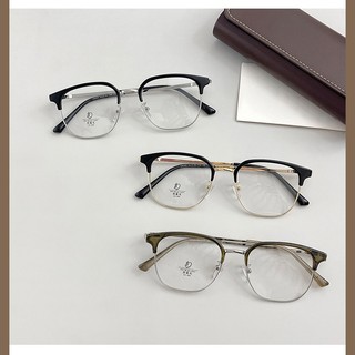 Gọng kính cận nửa viền cao cấp phong cách Hàn Quốc chống tia UV ánh sáng xanh thời trang nữ nam siêu hot HANASO 565