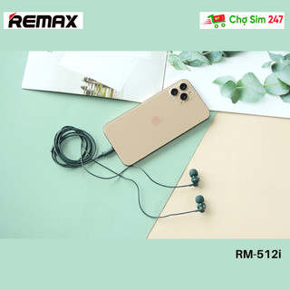 Tai nghe dây REMAX RM-512i chân L - Hợp kim nhôm + ABS - tai nghe có dây dành cho điện thoại