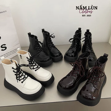 Giày nữ Boot nữ Nấm Lùn Clothes Boot nữ cổ cao Giày đế bằng Bốt cao cổ phong cách năng động G023