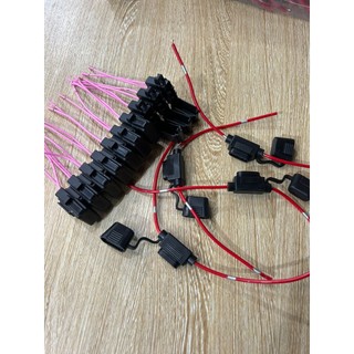Combo 10 Chân cắm cầu chì có nắp. đui cắm cầu chì  thẳng