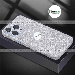 Tấm dán mặt sau Kim Tuyến Bạc FULL VIỀN Dành cho 15promax , 14promax 13promax 12promax 11promax - FukiShop