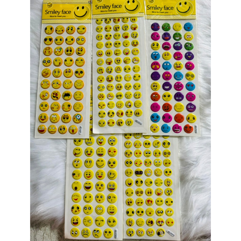 [ TP THỦ ĐỨC ] STICKER MẶT CƯỜI 2IN1 CÓ TÔ MÀU | Shopee Việt Nam