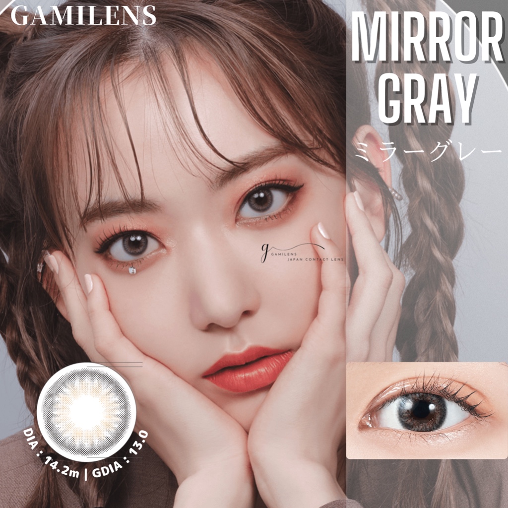 [1 DAY ] Kính áp tròng xám Mirror Gray 24H Sử dụng Nhật Bản