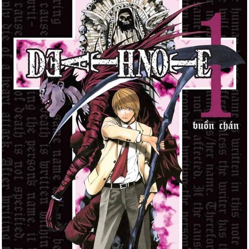 Sổ tay- Death note (1-13) bản thường kèm postcard giấy in đầu ( đọc mô ...