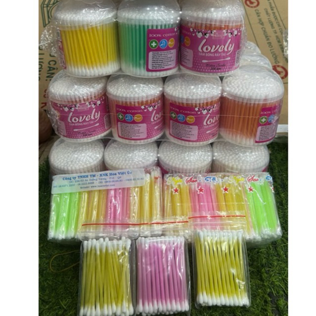 Bông tăm ráy tai Lovely 200 que (1 hộp) | Shopee Việt Nam