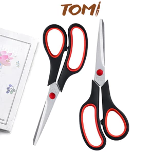 Kéo TOMI Lưỡi Thép Không Gỉ Tay Cầm Cán Nhựa Nhiều Size Chọn Lựa 196