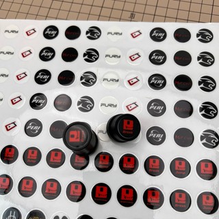 Sticker, UV DTF NỔI 3D tem dán, hình dán (bán theo chiếc) các thương hiệu Bida