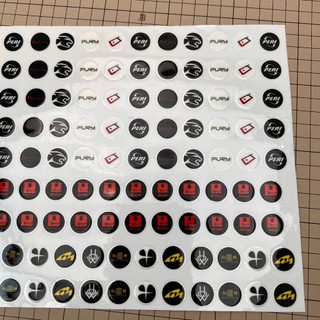 Sticker, UV DTF NỔI 3D tem dán, hình dán (bán theo chiếc) các thương hiệu Bida