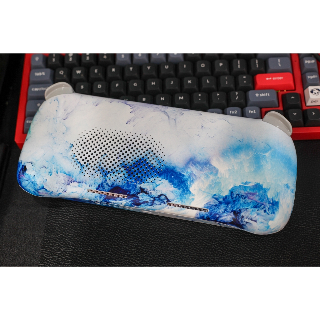 Skin dán AYANEO 2, 2s, Geek 1s, KUN mẫu vân đá xanh (Film 3M vân nổi, có custom theo ý thích, đã cắt sẵn chi tiết)