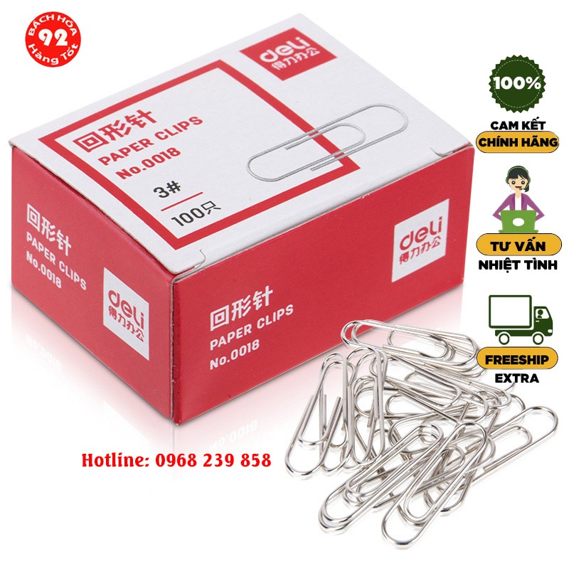 100 Ghim cài 0018 ( ghim chữ U) #3 - 39mm 100 kẹp 1hộp dùng để kẹp tài ...