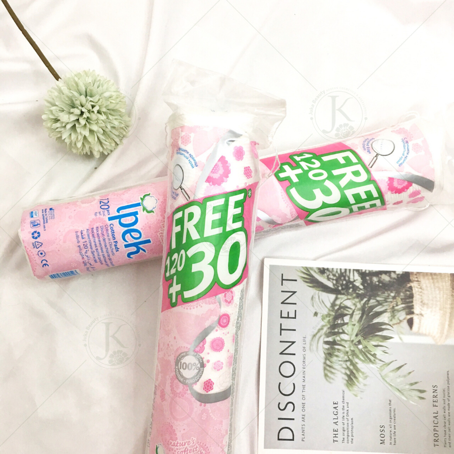 Ảnh Bông tẩy trang Ipek Cotton Pads siêu mềm mịn, thấm hút cực tốt và không để xơ bông khi dùng 2