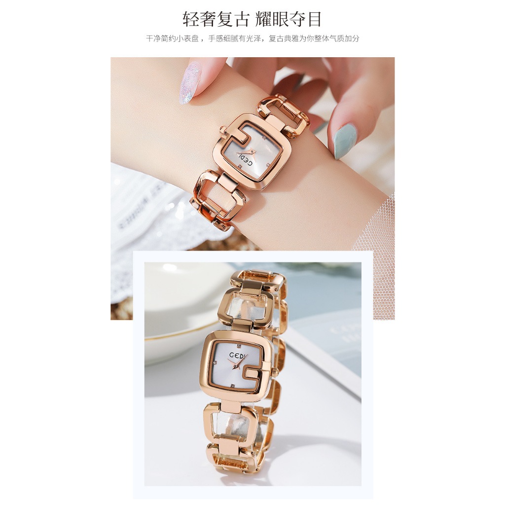 Đồng hồ đeo tay GEDI 52025 dây thép sành điệu dành cho nữ sang trọng