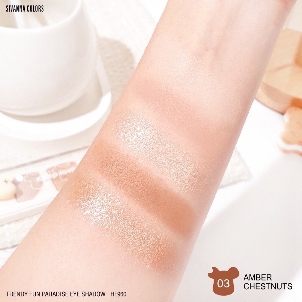 [MUA 1 TẶNG 1] Bảng phấn mắt 5 ô nhỏ gọn tiện lợi kèm nhũ bền màu lâu trôi Sivanna hàng nội địa Thái Lan