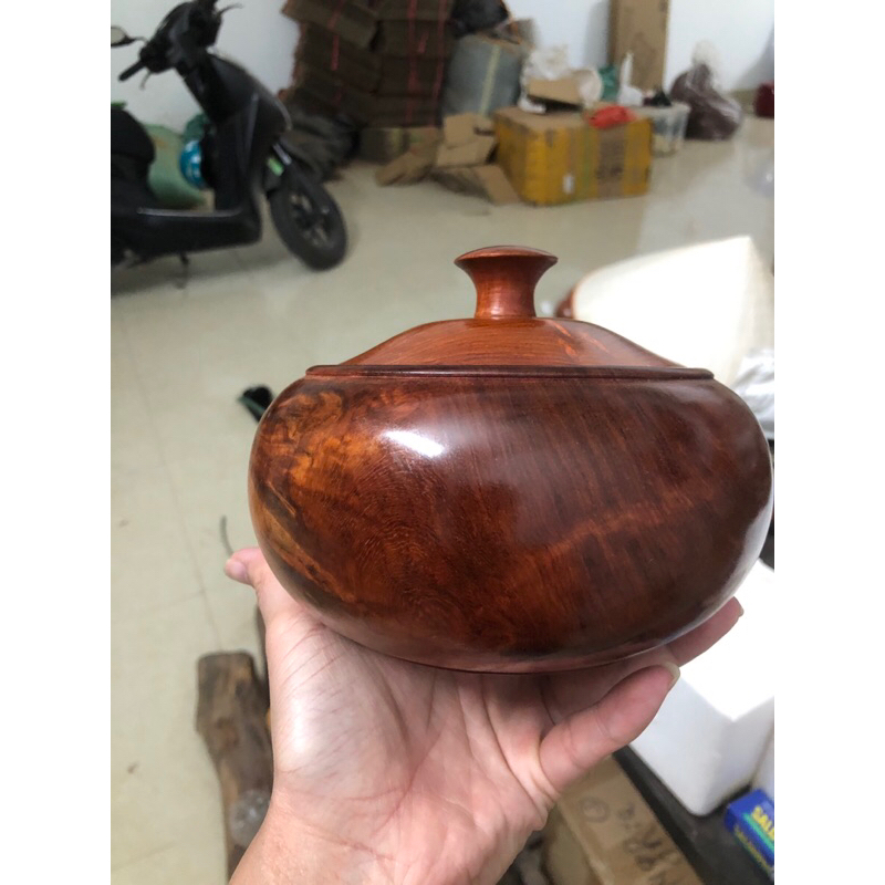 Thố gỗ hương ta đựng bánh kẹo hạt các loại bày tết sang trọng tiện dụng giá rẻ xưởng làng nhị khê