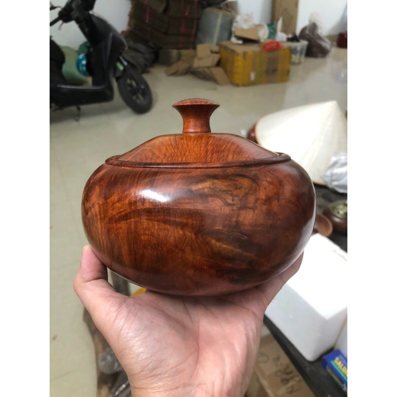 Thố gỗ hương ta đựng bánh kẹo hạt các loại bày tết sang trọng tiện dụng giá rẻ xưởng làng nhị khê