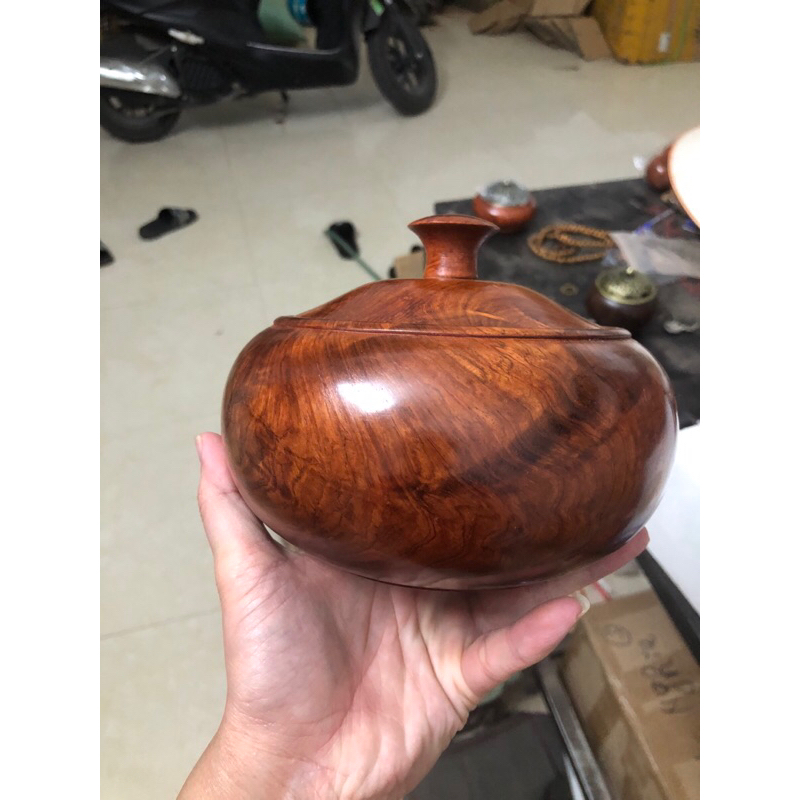 Thố gỗ hương ta đựng bánh kẹo hạt các loại bày tết sang trọng tiện dụng giá rẻ xưởng làng nhị khê