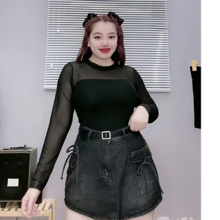 Chân Váy Jean Nhỏ Clothing Bigsize Có Nơ Thắt Dáng Chữ A Có Lót Không Co Giãn Lên Phom Tôn Dáng Trẻ Trung CV403