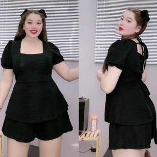 Set Quần ÁoNhỏ Clothing Bigsize Dễ Thương Điệu Đà Nữ Tính Cho Nàng Béo Vải Xốp Nhật,Bộ Đồ Đơn Giãn Trẻ Trung SET52