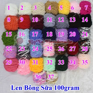 Len Bông Sữa / Len nhung đũa 90-95g /cuộn