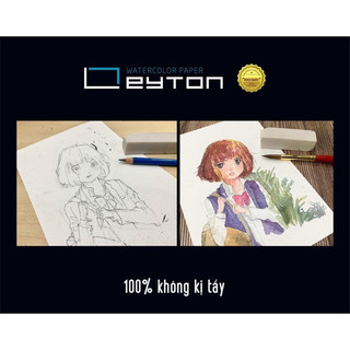 LEYTON - Giấy vẽ màu nước 300gsm - 100% cotton - giấy vẽ hạng hoạ sĩ 🐻🌸