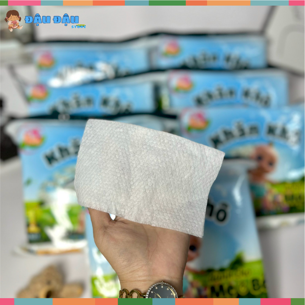 Khăn khô đa năng Hiền Trang chấm bi cao cấp cho bé và mẹ - Thấm hút, mềm mại, min da an toàn cho bé 600g