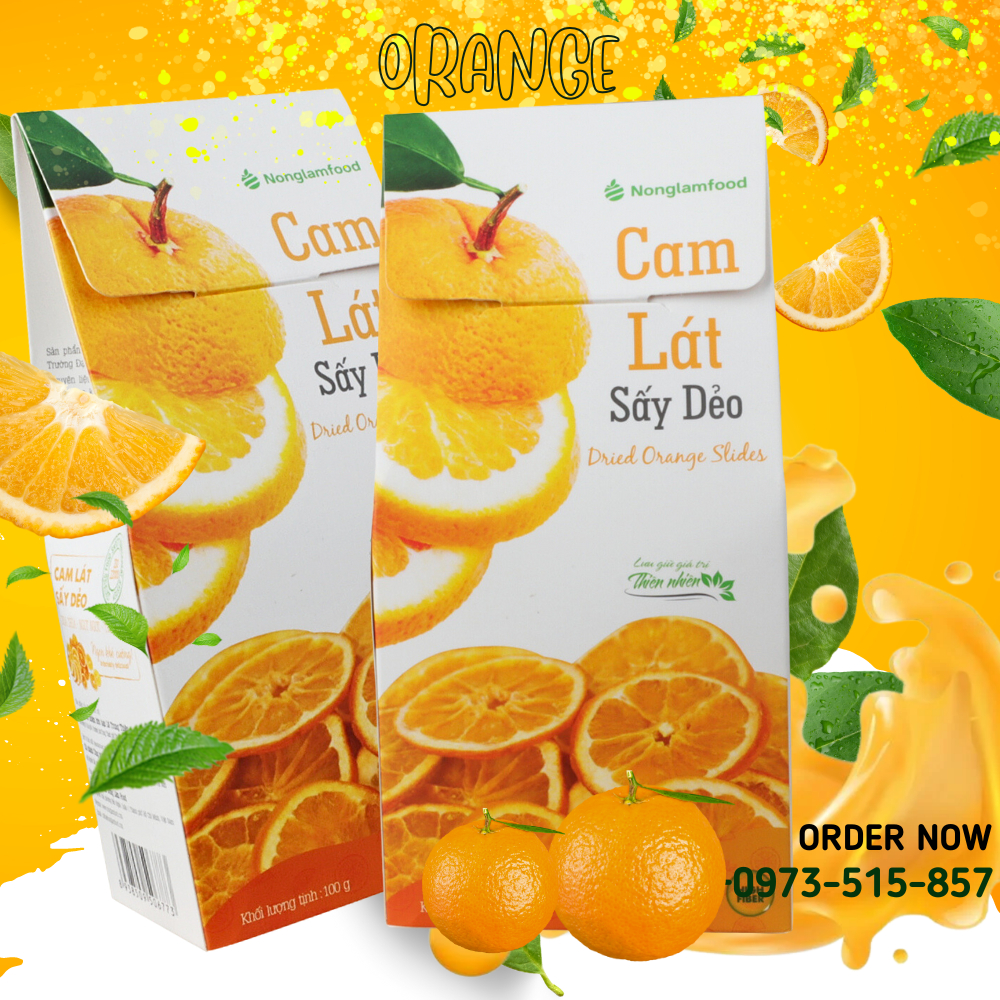 Cam sấy dẻo Nông Lâm Food hộp 100g
